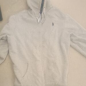 U.S. Polo Assn. Size 3xlt Hooded Sweat Jacket With Zipper In Great  Condition